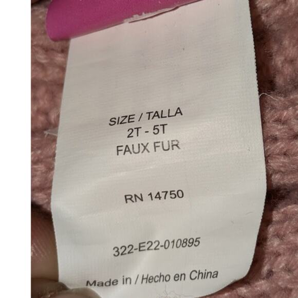 Disney Junior Kids 2T-5T Pink Minnie Mouse Cable Knit Beanie Winter Hat Pompom - Picture 4 of 6